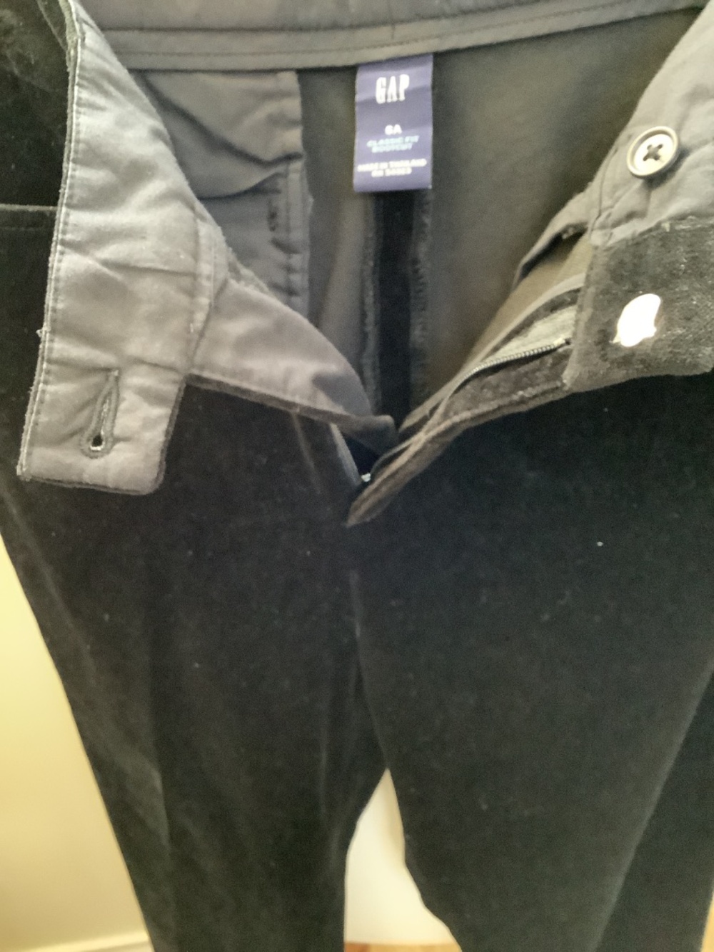 Black Velvet Pants GAP size 6 great Condition